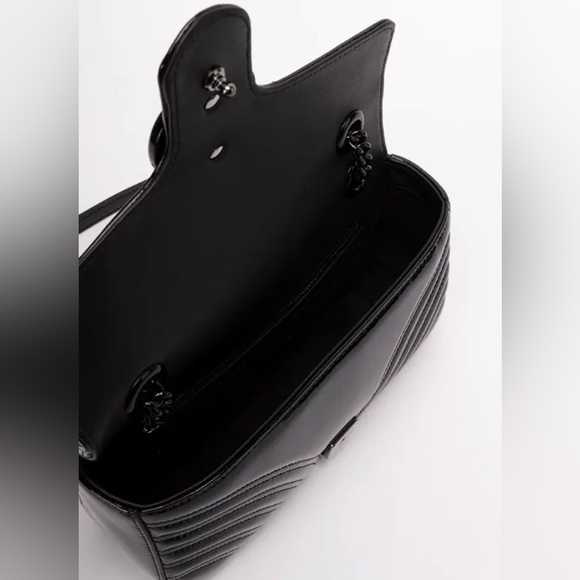 ❌❌SOLD!❌❌NEW Gucci Marmont GG Black Patent Leather Shoulder Bag Purse Authentic - Picture 9 of 11